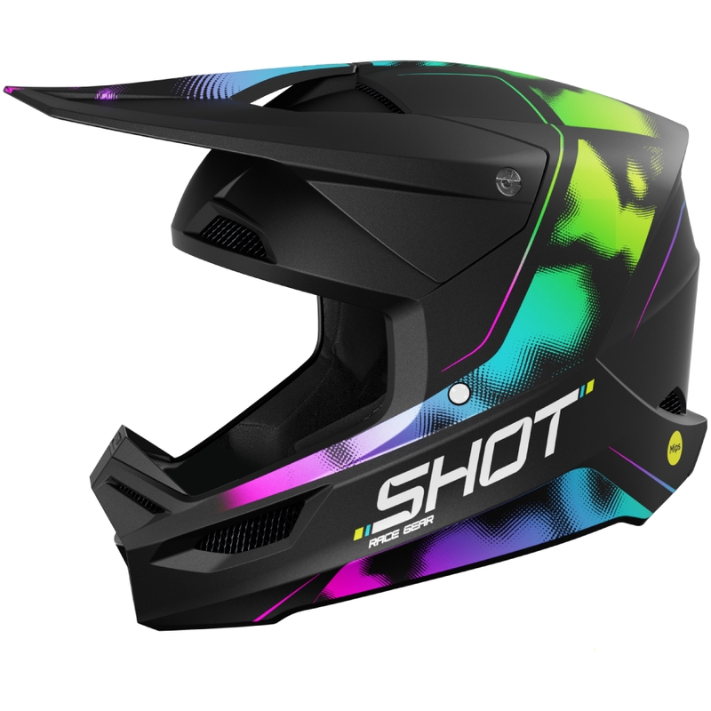 Casque cross Shot Race Nitro noir mat