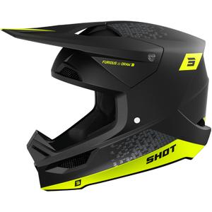 Casque cross Shot Furious Draw jaune fluo
