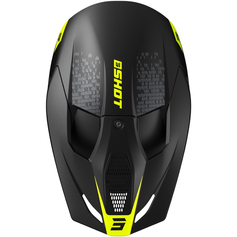 Casque cross Shot Furious Draw jaune fluo