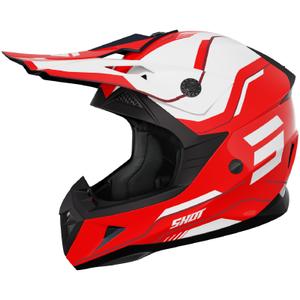 Casque motocross enfant Shot Pulse Lines rouge