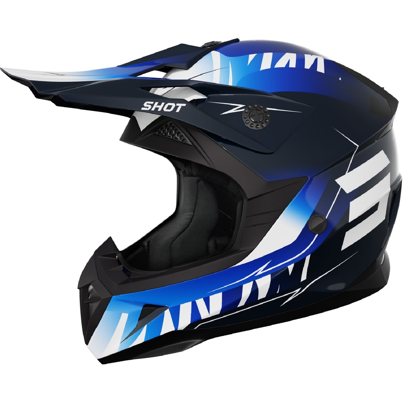 Casque motocross enfant Shot Pulse X-Trem bleu