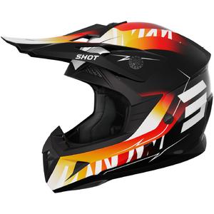 Casque motocross enfant Shot Pulse X-Trem orange-rouge