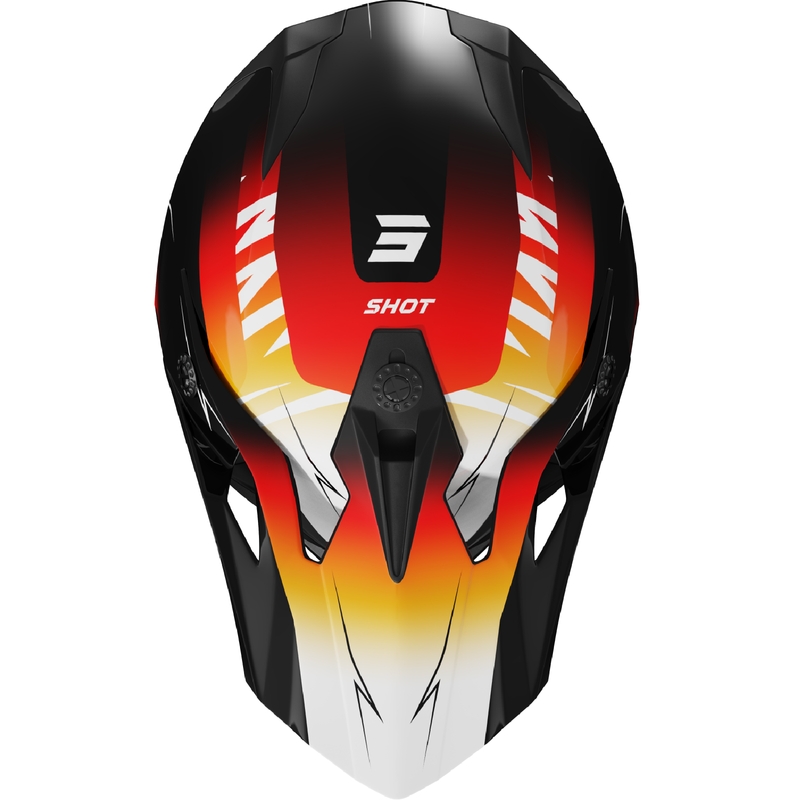 Casque motocross enfant Shot Pulse X-Trem orange-rouge