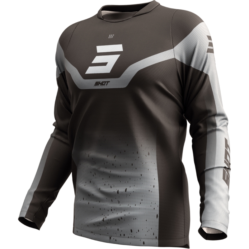Maillot cross Shot Devo Blast noir-gris