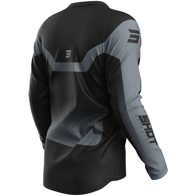 Maillot cross Shot Devo Blast noir-gris