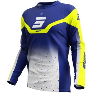 Maillot motocross Shot Devo Blast bleu