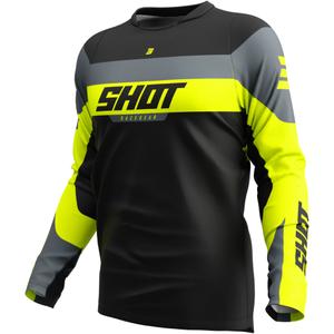 Maillot cross Shot Devo League jaune fluo