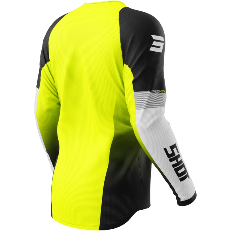 Maillot cross Shot Draw Instinct jaune fluo