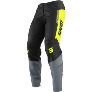 Pantalon moto cross Shot Devo League jaune fluo