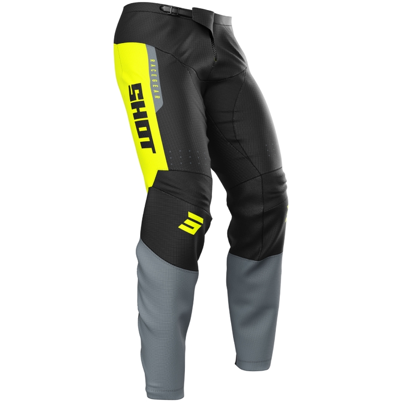 Pantalon moto cross Shot Devo League jaune fluo
