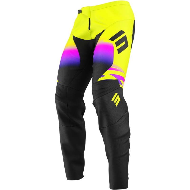 Pantalon moto cross Shot Devo X-Trem jaune fluo