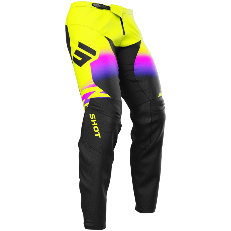 Pantalon moto cross Shot Devo X-Trem jaune fluo