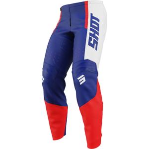Pantalon de motocross Shot Draw League bleu-rouge pour enfant