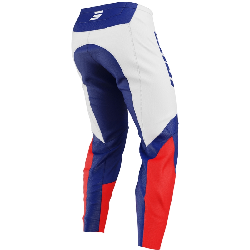 Pantalon de motocross Shot Draw League bleu-rouge pour enfant