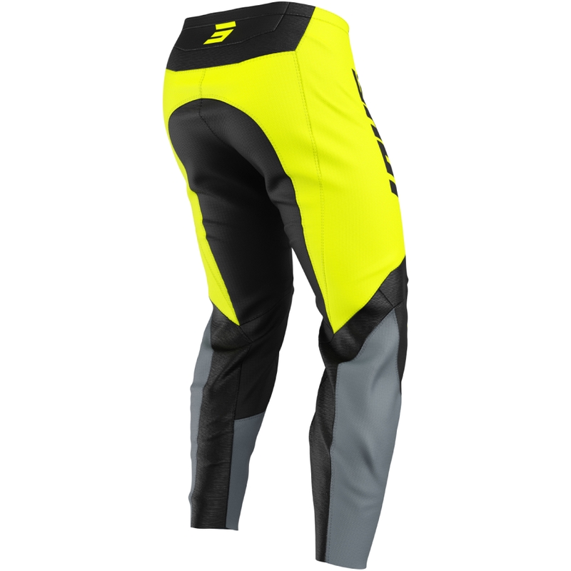 Pantalon de motocross enfant Shot Draw League jaune fluo