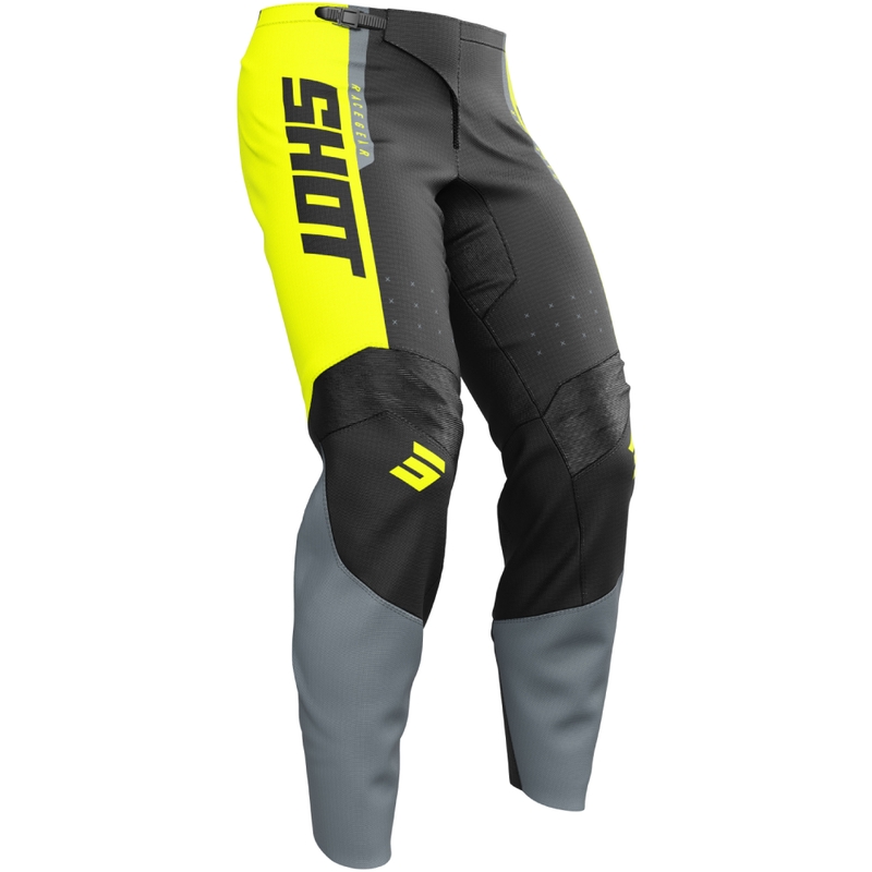 Pantalon de motocross enfant Shot Draw League jaune fluo
