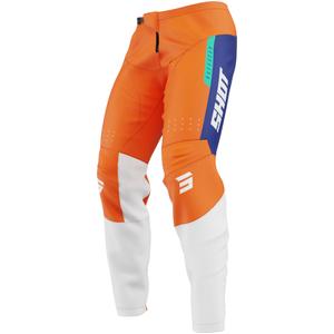 Pantalon de motocross orange Shot Draw League pour enfants