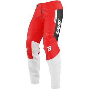 Pantalon de motocross rouge Shot Draw League pour enfants