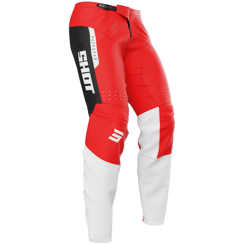 Pantalon de motocross rouge Shot Draw League pour enfants