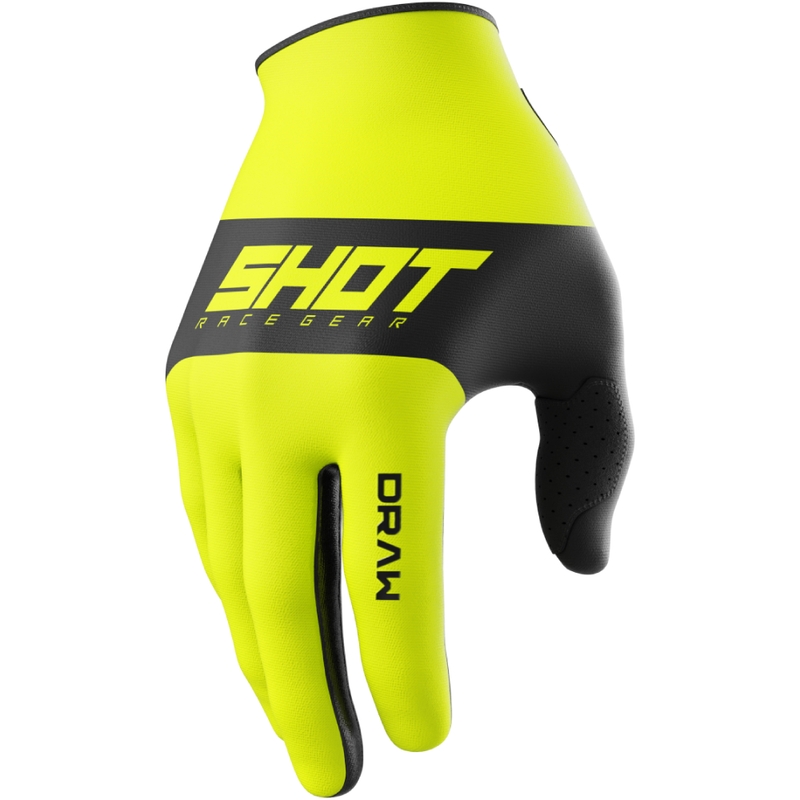 Gants motocross enfant Shot Draw Sky jaune fluo