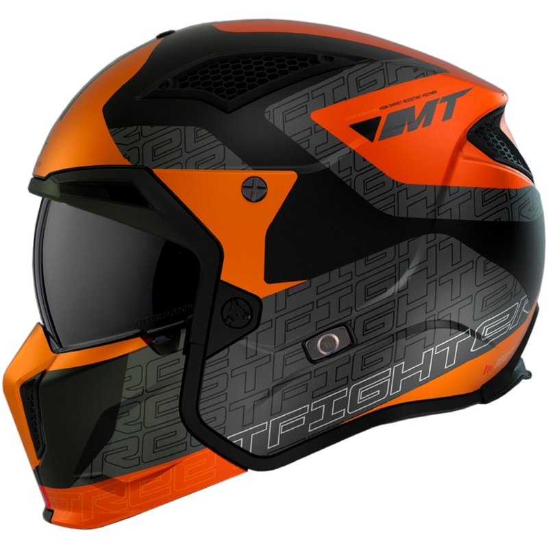 Casque ouvert avec masque MT Streetfighter SV Totem B4 noir-gris-orange