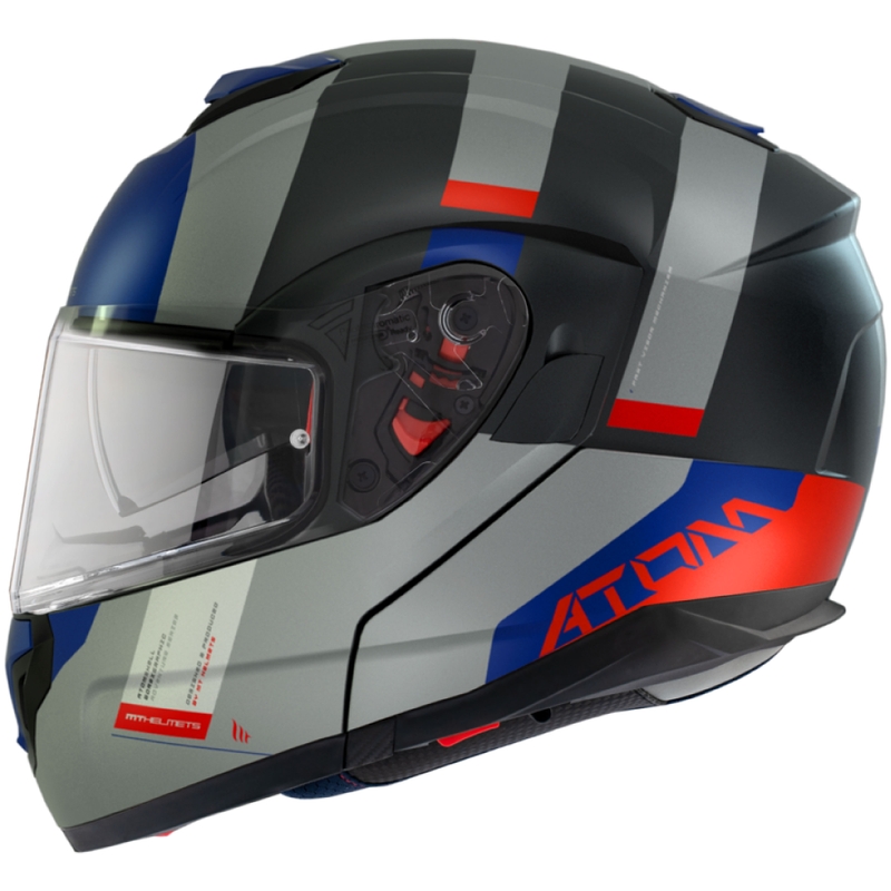 Casque Moto Modulable MT Atom SV Gorex C12 Noir-Gris-Bleu-Rouge Promo soldes