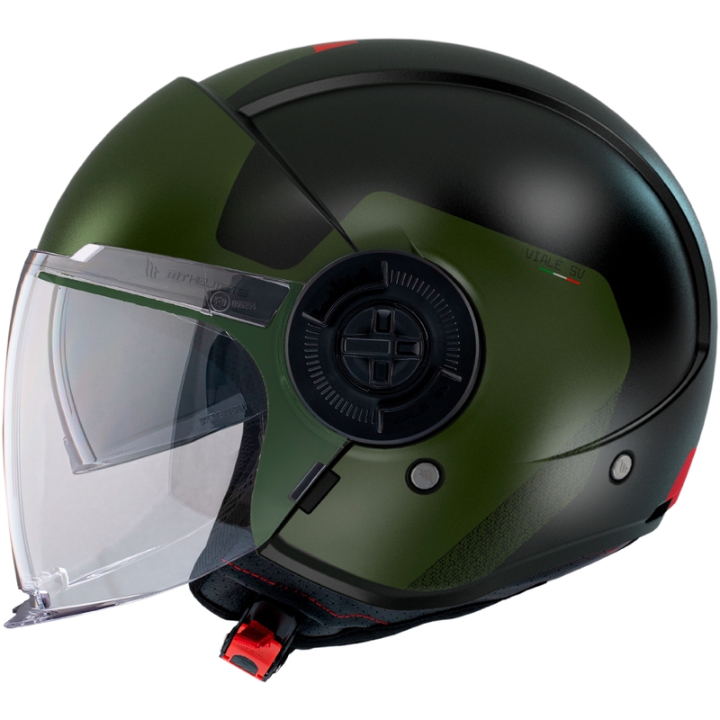 Casque moto ouvert MT Viale SV S Beta A6 noir-vert