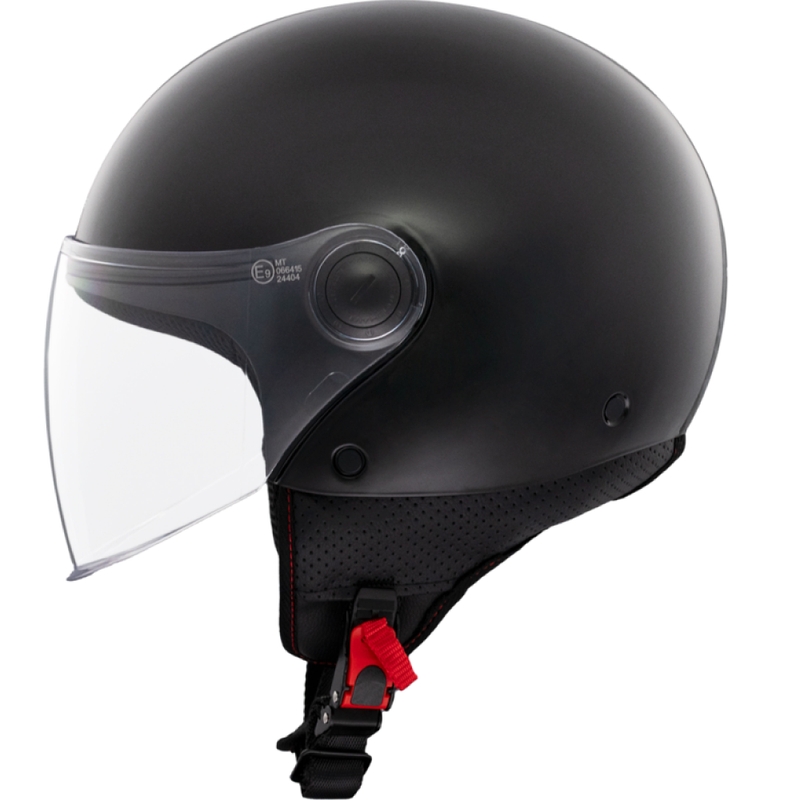 Casque de moto ouvert MT Street S noir brillant