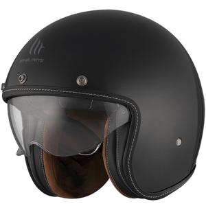 Casque moto ouvert MT Le Mans 2 SV S SOLID A1 noir brillant