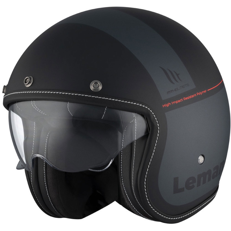 Casque moto ouvert MT Le Mans 2 SV Qualité B2 noir mat soldes