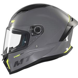 MT Stinger 2 Solid Gloss Grey Integral Motorcycle Helmet