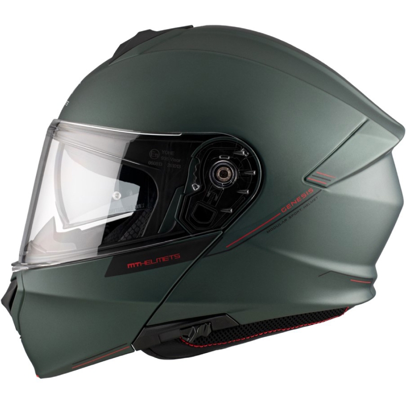 Casque moto modulable MT Genesis SV Solid A6 vert mat