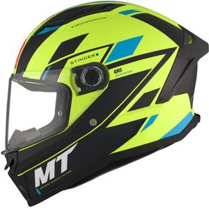 MT Stinger 2 Solid Zivze fluo green-black-blue matt integral motorcycle helmet
