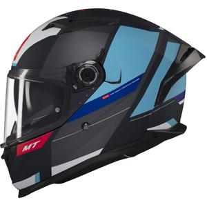Casque moto intégral MT BRAKER CHENTO C7 gris-bleu-blanc