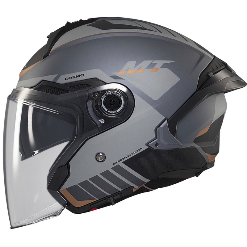 MT Cosmo SV Cruiser casque ouvert gris mat-noir