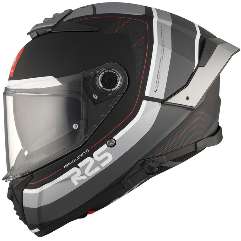Casque intégral de moto MT THUNDER 4 SV R25 B2 gris mat-noir en promotion soldes