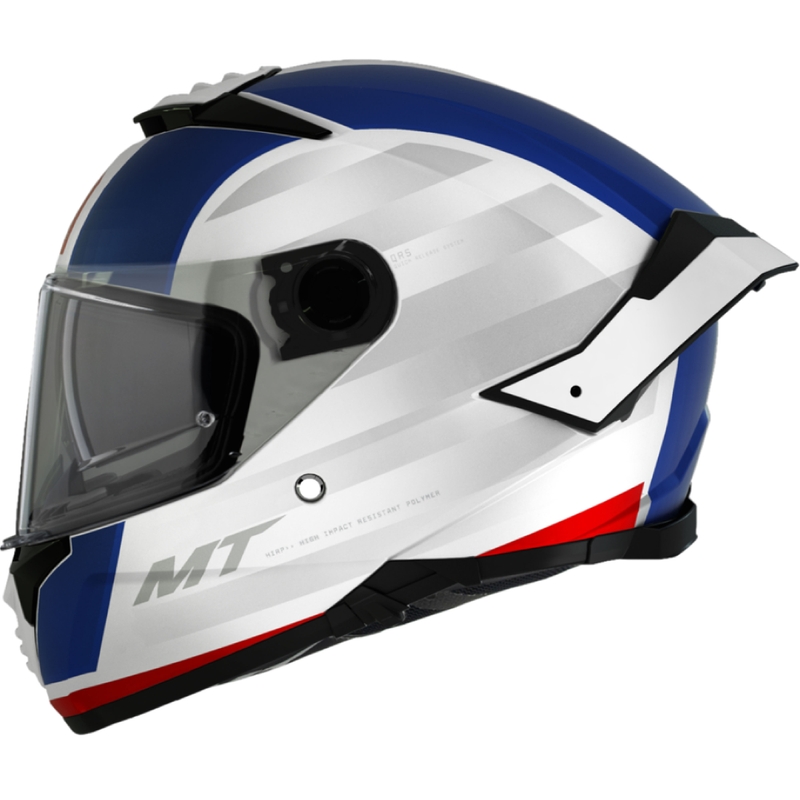Casque intégral de moto MT THUNDER 4 SV TREADS C7 blanc-bleu