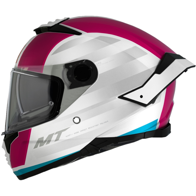 MT THUNDER 4 SV TREADS C8 casque moto intégral blanc et rose
