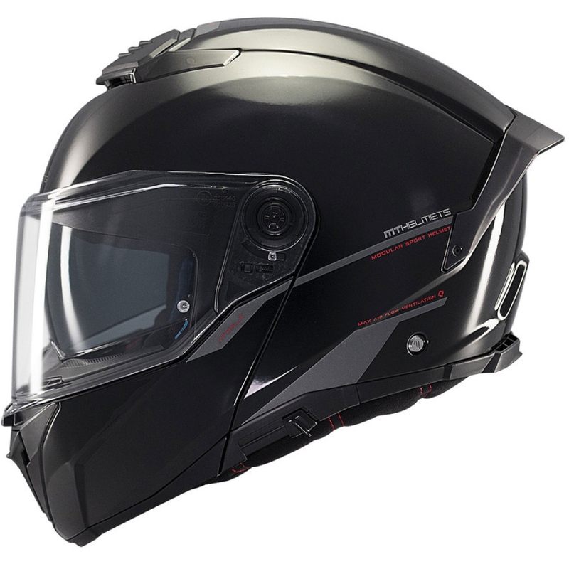 MT ATOM 2 SV SOLID A1 casque moto noir brillant