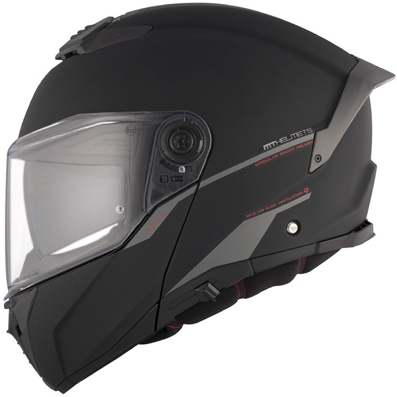 Casque moto modulable MT ATOM 2 SV SOLID A1 noir mat