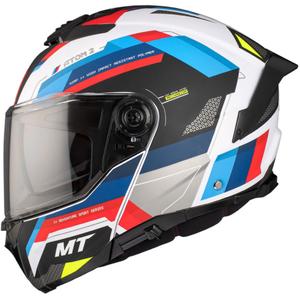 Casque moto MT ATOM 2 SV BAST A0 noir-bleu-rouge-blanc perle