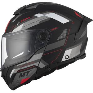 Casque moto MT ATOM 2 SV BAST D5 noir-gris-blanc mat
