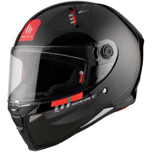 MT REVENGE 2 S SOLID A1 casque moto intégral noir brillant