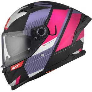 MT BRAKER CHENTO B9 casque moto intégral rose-violet-blanc