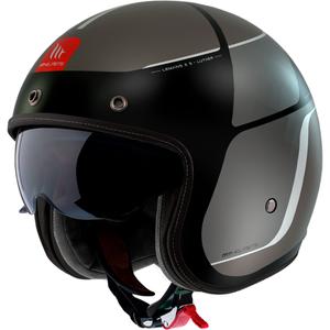 Casque moto ouvert MT Le Mans 2 SV Luther noir-gris mat