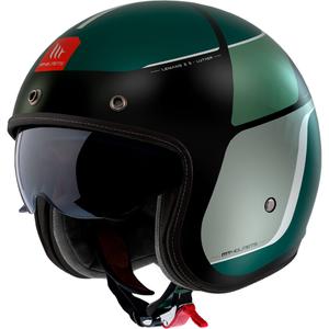 Casque moto ouvert MT Le Mans 2 SV Luther noir-gris-vert mat