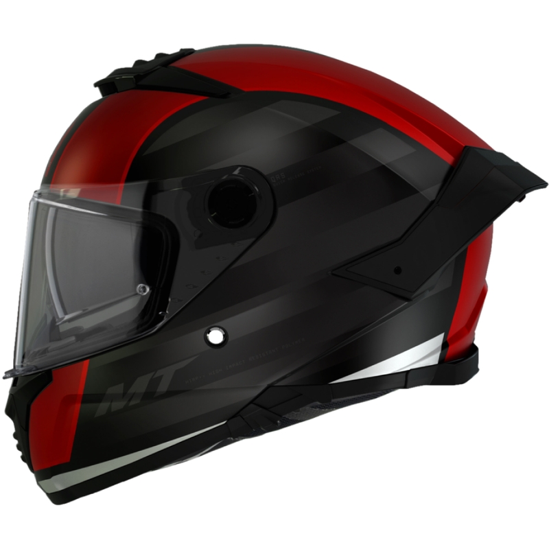 Casque intégral de moto MT THUNDER 4 SV TREADS B5 noir-rouge