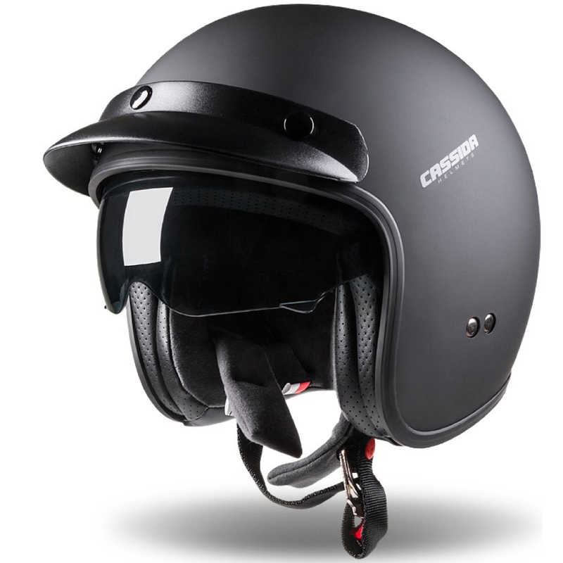 Casque moto ouvert Cassida Oxygen noir mat