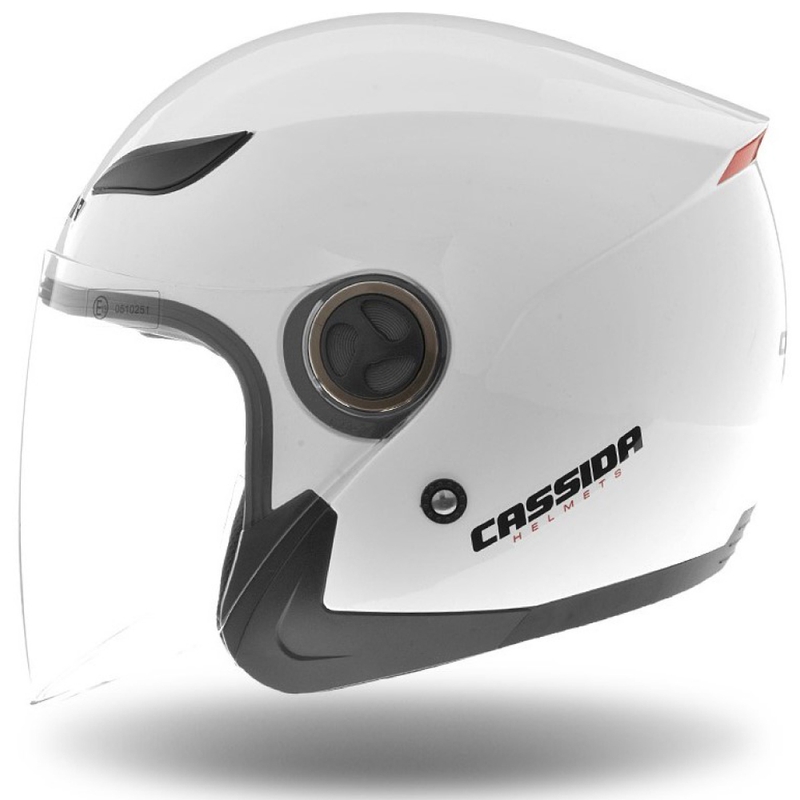 Casque de moto ouvert Cassida Reflex blanc soldes