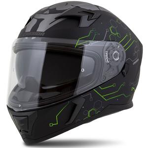 Casque moto Cassida 3.0 Hack Integral Vert-Noir Matte
